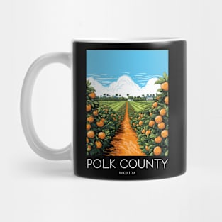 A Pop Art Travel Print of Polk County - Florida - US Mug